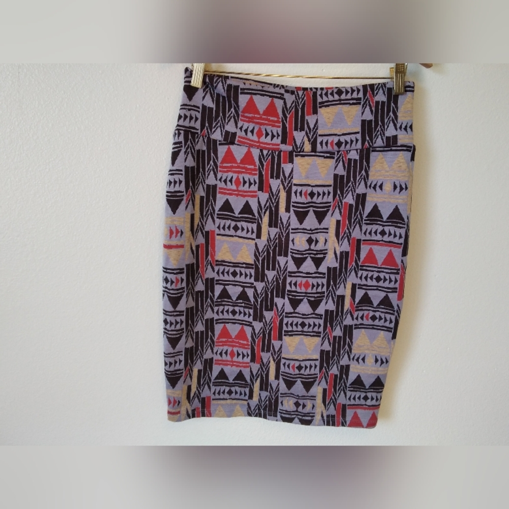 LuLaRoe Women's Midi Pencil Skirt size M Aztec/Southwestern pattern